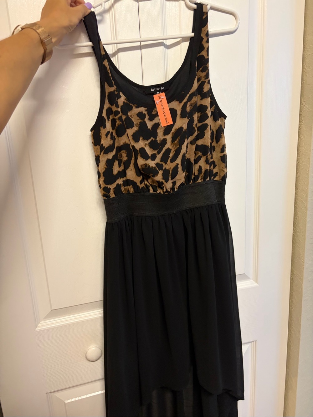 Better Be women’s Black and Brown Leopard Print Tank Dress